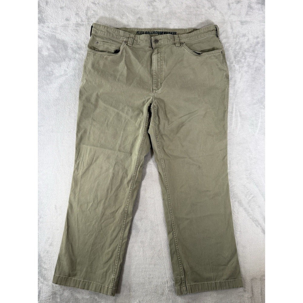 Duluth Trading Co Pants Men's 40x30 Green Flex Ballroom Khakis Workwear Utility